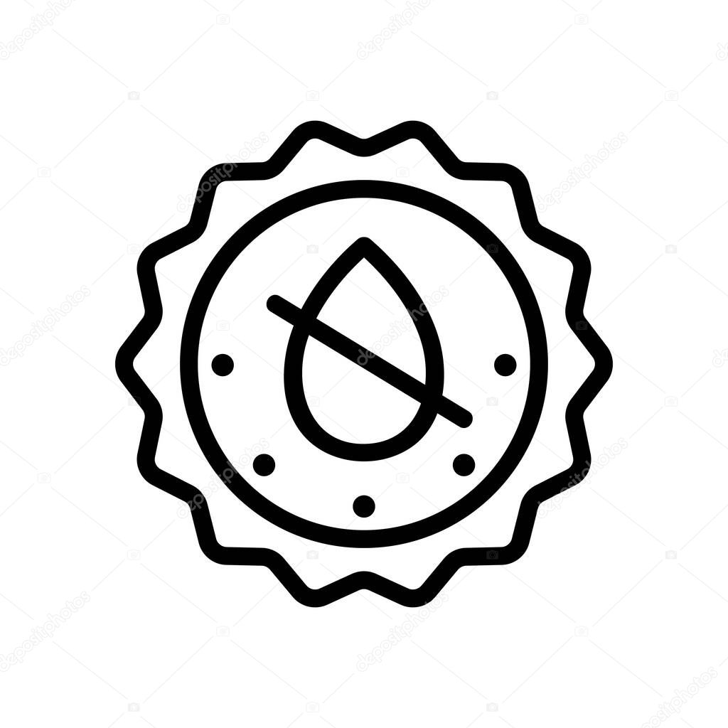 does not contain liquid icon vector. does not contain liquid sign. isolated contour symbol illustration