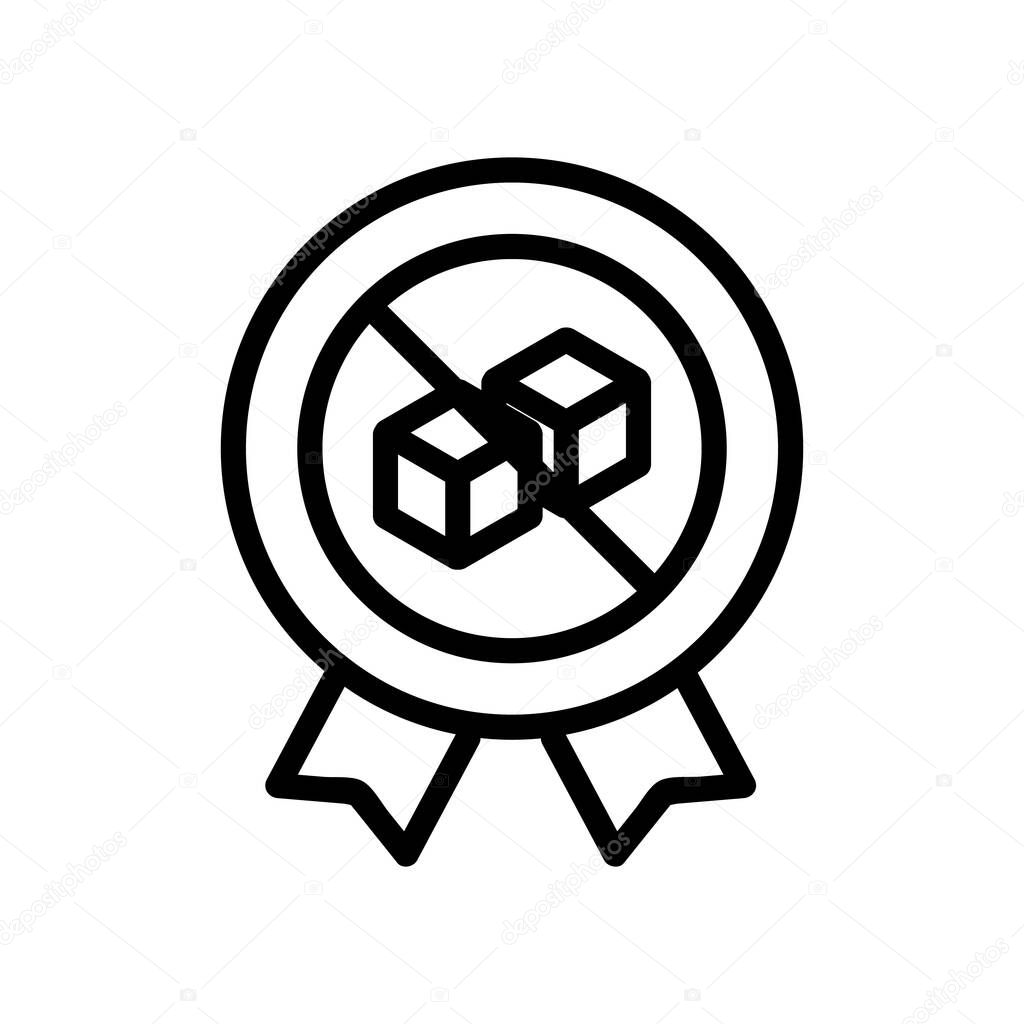 does not contain harmful additives icon vector. does not contain harmful additives sign. isolated contour symbol illustration