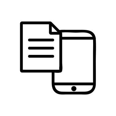 Telefon simgesi vektörüne mesaj at. Mesajdan telefon sinyaline. izole edilmiş sınır sembolü çizimi