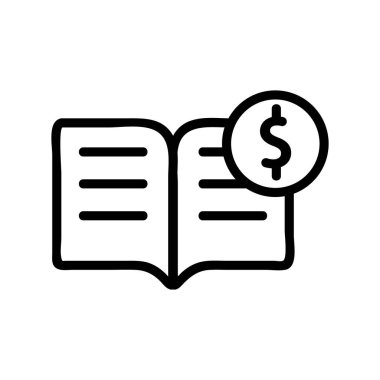 Kitap ikonu vektörünü satın almak için. Kitap tabelasını almak için. izole edilmiş sınır sembolü çizimi