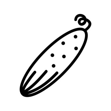 Salatalık ikon vektörü. Salatalık işareti. izole edilmiş sınır sembolü çizimi