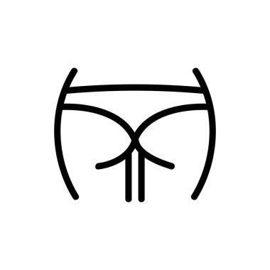 ass and panties icon vector. ass and panties sign. isolated contour symbol illustration