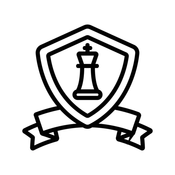 Ikonen För Schacklogotyp Schacklogga Isolerad Kontur Symbol Illustration — Stock vektor