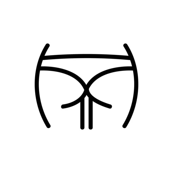 Ass Panties Icon Vector Ass Panties Sign Isolated Contour Symbol — Stockový vektor