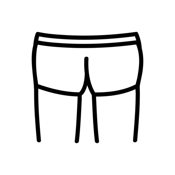 Ass Panties Icon Vector Ass Panties Sign Isolated Contour Symbol — Stock Vector