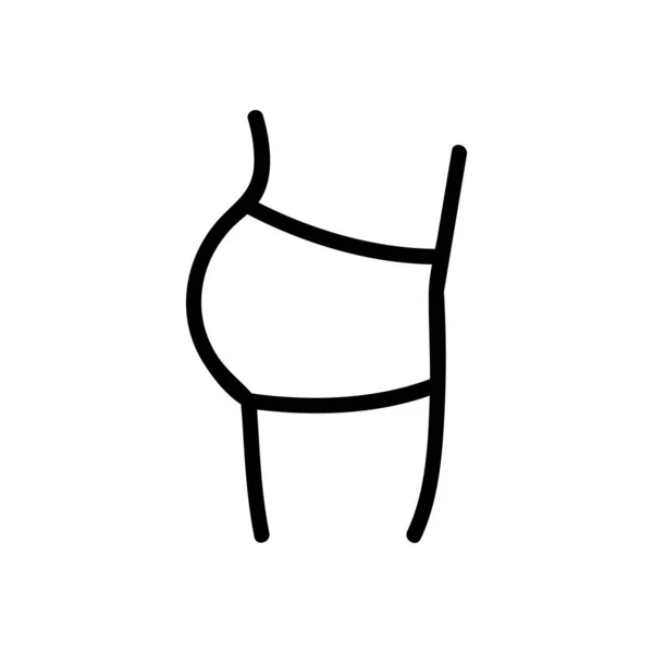 Panties Ass Icon Vector Panties Ass Sign Isolated Contour Symbol — 图库矢量图片