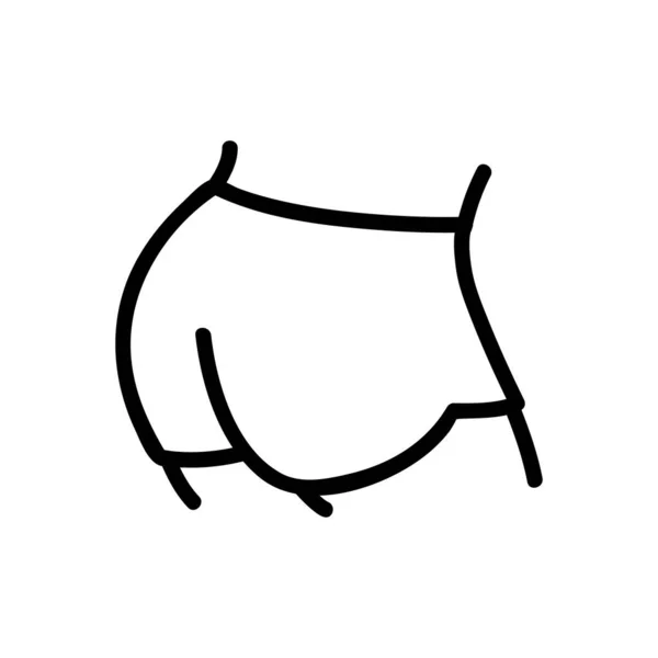 短裤图标向量中的Booty 短裤上的战利品标志 孤立等高线符号图解 — 图库矢量图片
