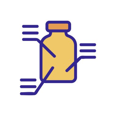 Yoğurt ikonu vektörü. Yoğurt işareti. renk izole edilmiş sembol çizimi