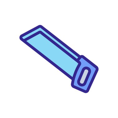 Keskin testere ikon vektörü. Keskin testere işareti. renk izole edilmiş sembol çizimi