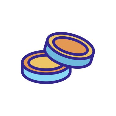 iki dama oyunu ikon vektörü. İki dama işareti. renk izole edilmiş sembol çizimi