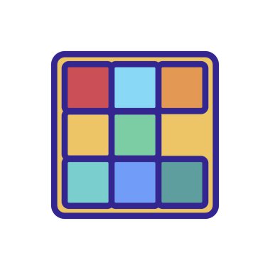 Oyun, simge vektörünü siler. Oyun zarları işareti. renk izole edilmiş sembol çizimi