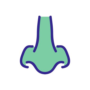 burun darlığı ikon vektörü. Burun darlığı işareti. renk izole edilmiş sembol çizimi