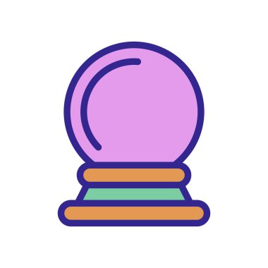 Sihirli top ikon vektörü. Sihirli top işareti. renk izole edilmiş sembol çizimi