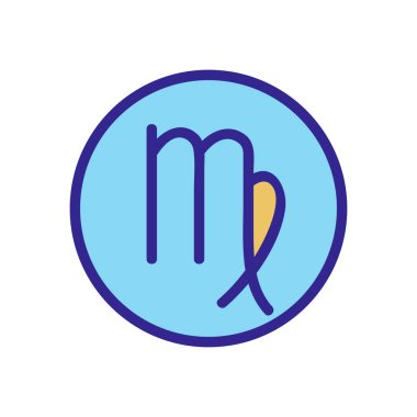 Burç simgesi vektörü. Burç burcu. renk izole edilmiş sembol çizimi