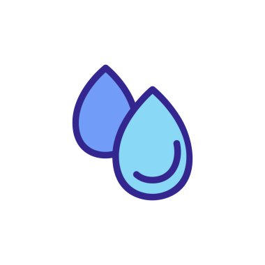 Su ikon vektörünü düşürür. Su damlası işareti. renk izole edilmiş sembol çizimi