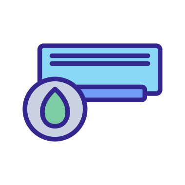 Nemlendirici ikon vektörü. Nemlendirme işareti. renk izole edilmiş sembol çizimi