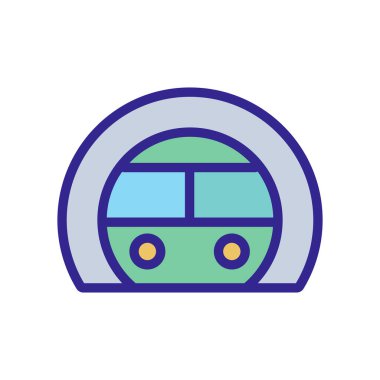 Metro treni ikon vektörü. Metro treni tabelası. renk izole edilmiş sembol çizimi