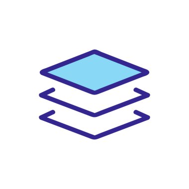 kompleks bileşim katman vektörü. kompleks kompozisyon işareti. renk izole edilmiş sembol çizimi