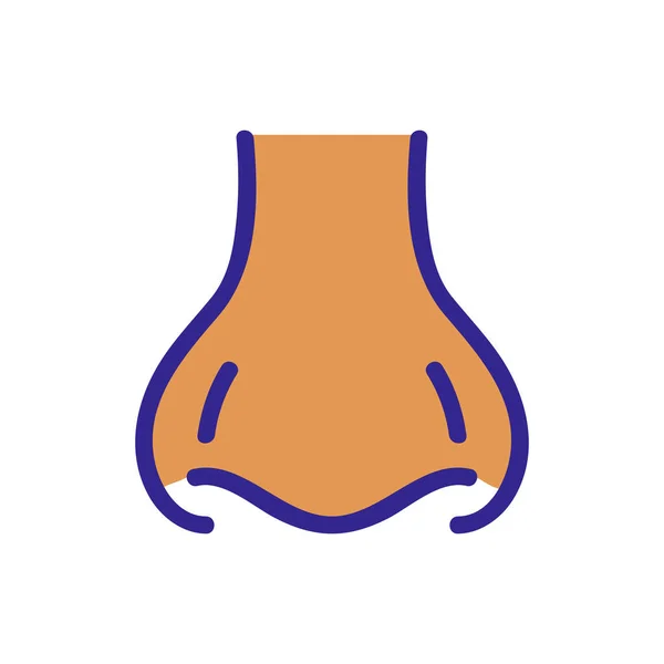 Schöne Nase Symbol Vektor Schönes Nasenschild Farbe Isoliert Symbol Illustration — Stockvektor