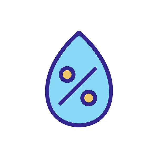 Ikonvektorn För Fuktinnehåll Tecken Vattenhalt Färg Isolerad Symbol Illustration — Stock vektor