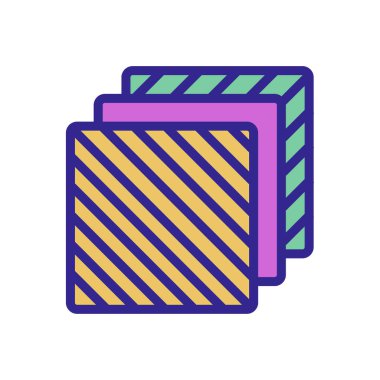 farklı bir bileşim katmanları ikon vektörü. Farklı kompozisyon katmanları işareti. renk izole edilmiş sembol çizimi