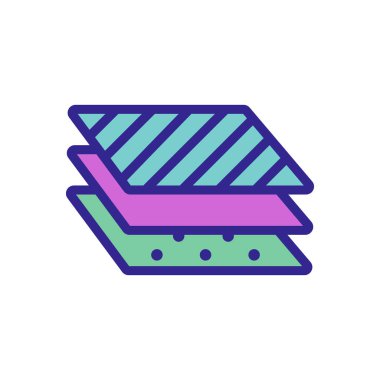 üç farklı katman ikon vektörü. Üç farklı tabaka işareti. renk izole edilmiş sembol çizimi