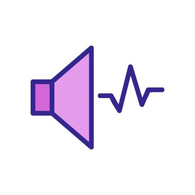 ses dalgası ikon vektörü. Ses dalgası işareti. renk izole edilmiş sembol çizimi