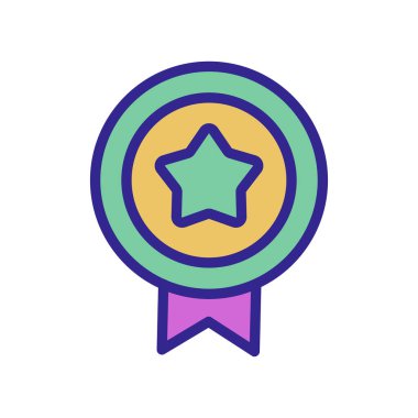 Ödül kazanan ikon vektörü. Ödül kazanan işareti. renk izole edilmiş sembol çizimi