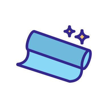 Folyo simleri simge vektörü. Folyo pırıltısı işareti. renk izole edilmiş sembol çizimi