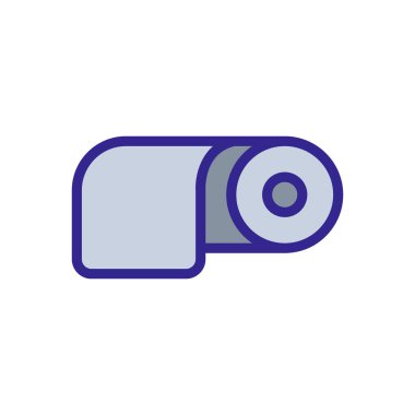 Folyo simgesi vektörünü yuvarla. Folyo rulo işareti. renk izole edilmiş sembol çizimi