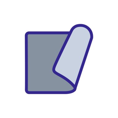 Folyo sayfa simgesi vektörü. Folyo levhası. renk izole edilmiş sembol çizimi