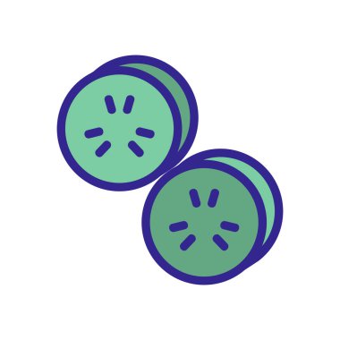 Salatalık ikon vektörü. Salatalık tabelası. renk izole edilmiş sembol çizimi