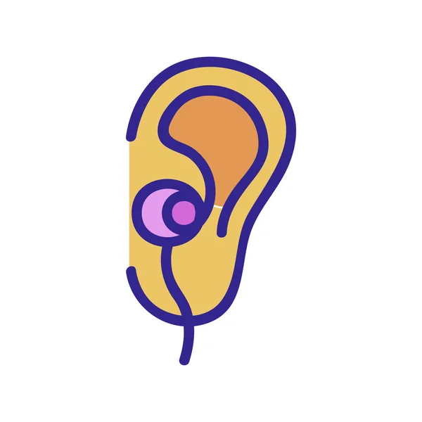 Oído Auricular Icono Vector Señal Auriculares Para Oídos Ilustración Símbolo — Archivo Imágenes Vectoriales