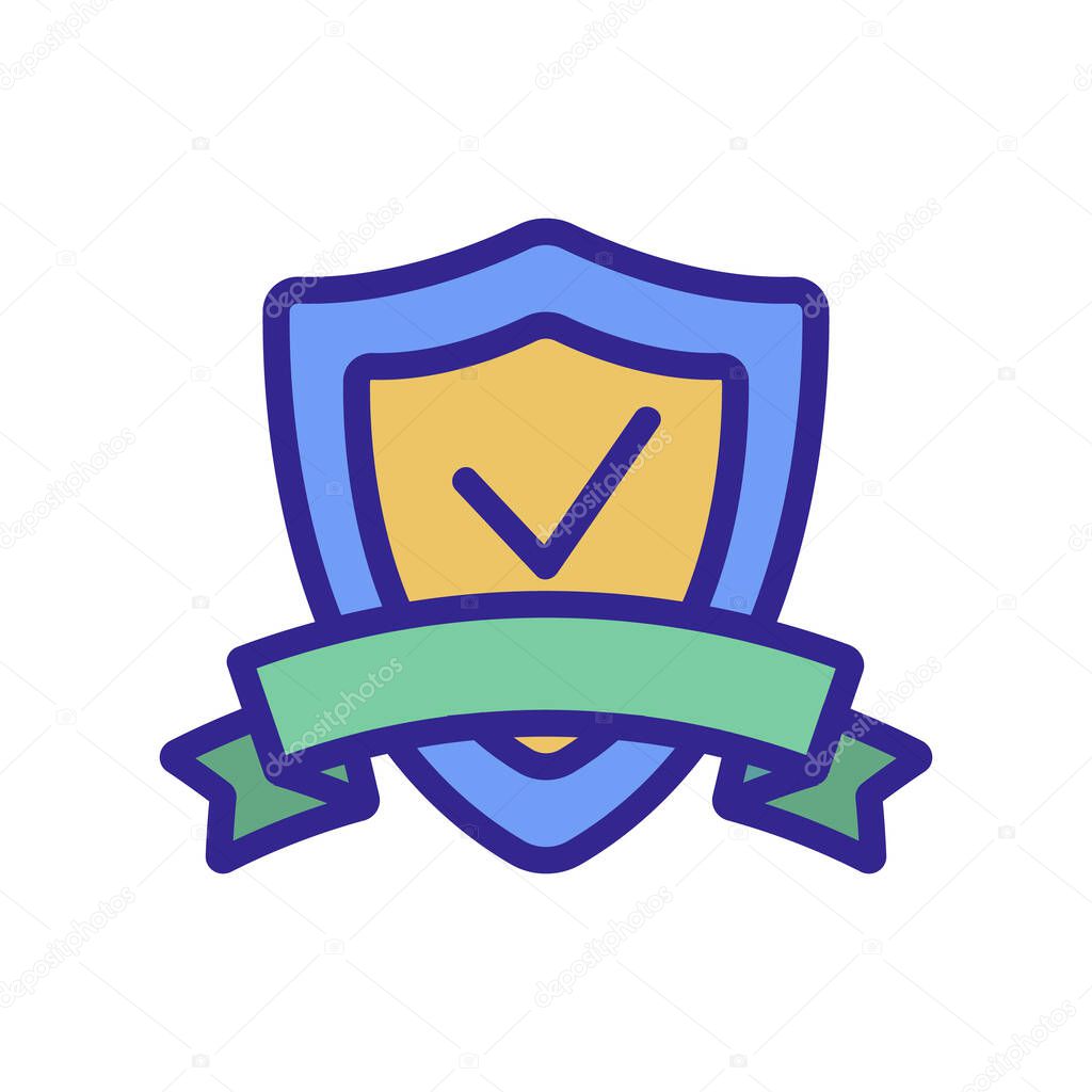 the coat of arms approved icon vector. the coat of arms approved sign. color isolated symbol illustration