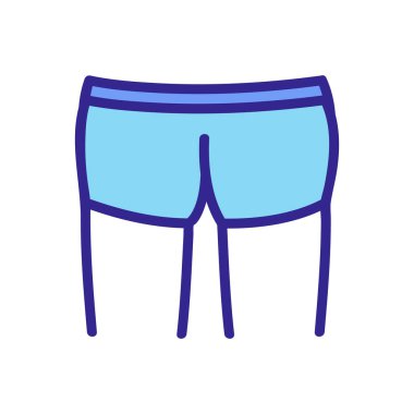 ass and panties icon vector. ass and panties sign. color isolated symbol illustration