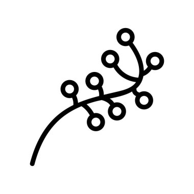 Çiçek otu ikonu vektörü. Çiçek otu işareti. izole edilmiş sınır sembolü çizimi