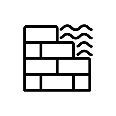 Yol simgesi vektöründeki fayanslar. Yol tabelasındaki fayanslar. izole edilmiş sınır sembolü çizimi