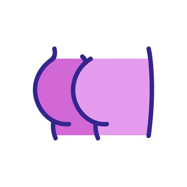 Bare Butt Icon Vector Bare Butt Sign Color Isolated Symbol — Stock Vector