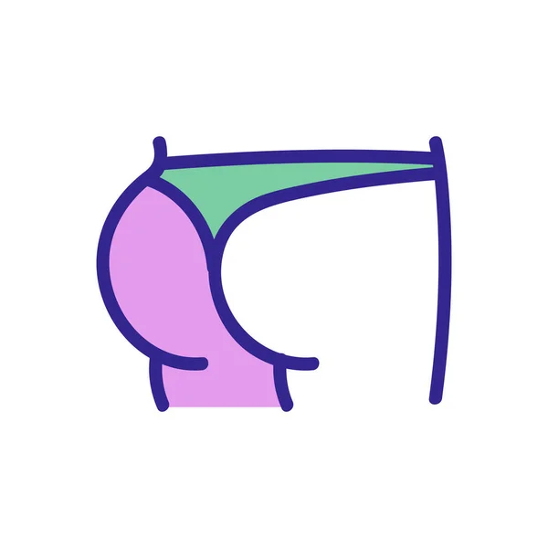Female Ass Icon Vector Female Ass Sign Color Isolated Symbol — 图库矢量图片