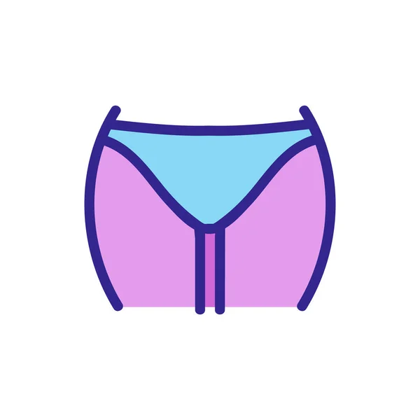 Women Ass Icon Vector Women Ass Sign Color Isolated Symbol — Stockvector