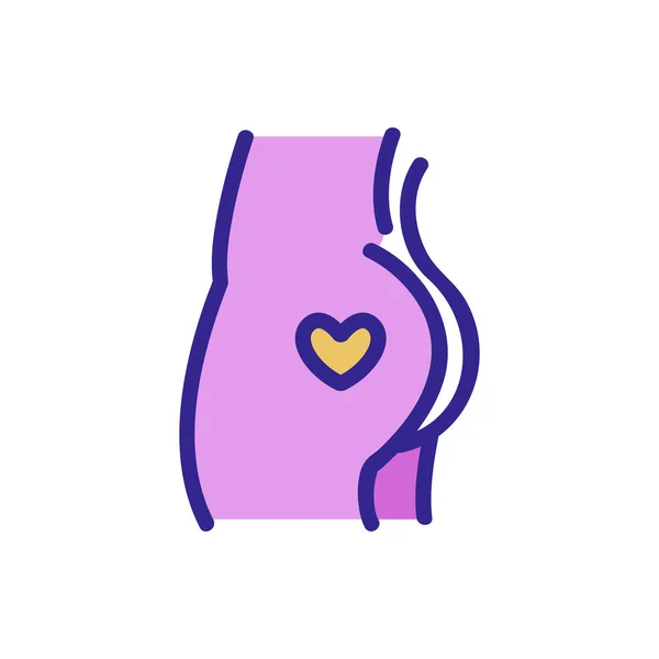 Ass Heart Icon Vector Ass Heart Sign Color Isolated Symbol — 스톡 벡터