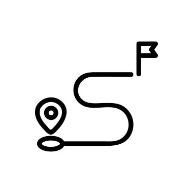 İz simgesi vektörü. İz işareti. izole edilmiş sınır sembolü çizimi