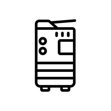 Modern yazıcı simgesi vektörü. Modern yazıcı işareti. izole edilmiş sınır sembolü çizimi