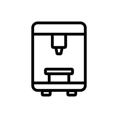 Hacimsel yazdırma simgesi vektörü. Hacim ölçer işareti. izole edilmiş sınır sembolü çizimi