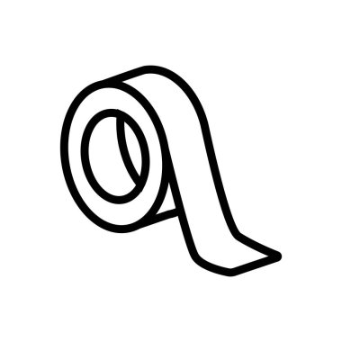 Bir rulo koli bandı ikon vektörü. Bir rulo koli bandı işareti. izole edilmiş sınır sembolü çizimi