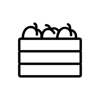 Erik hasadı ikon vektörü. Erik hasadı işareti. izole edilmiş sınır sembolü çizimi