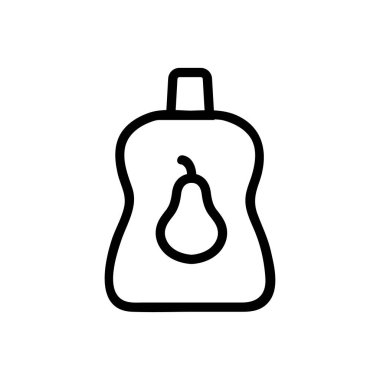 armut şampuan ikonu vektörü. Armut şampuan işareti. izole edilmiş sınır sembolü çizimi