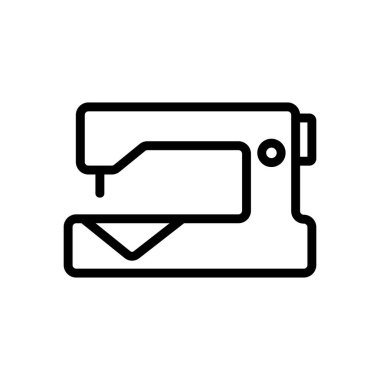 Deri dikiş makinesi ikon vektörü. Deri dikiş makinesi işareti. izole edilmiş sınır sembolü çizimi