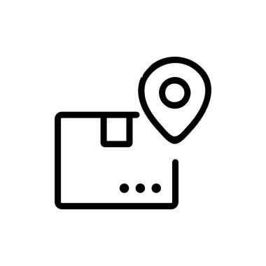 öge konum simgesi vektörü. öge konumu işareti. izole edilmiş sınır sembolü çizimi