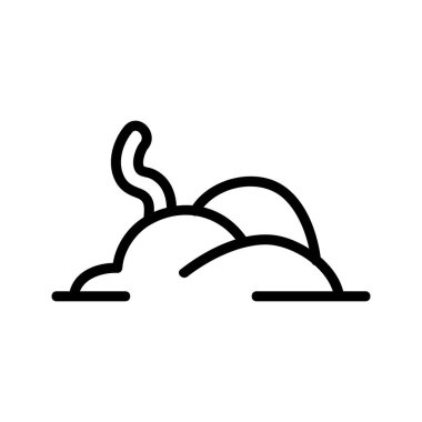 Solucan gübre ikonu vektörü. Solucan gübre işareti. izole edilmiş sınır sembolü çizimi